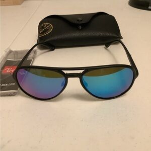Ray-Ban Black and Blue Classic Sunglasses